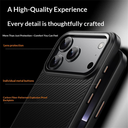 MagSafe-Hülle für Apple iPhone 18 Pro Max / 17 Pro Max, OEM, Carbon, Schwarz