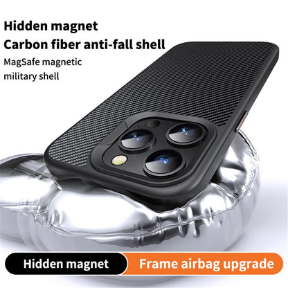 MagSafe-Hülle für Apple iPhone 15 Pro, OEM, Carbon, Schwarz