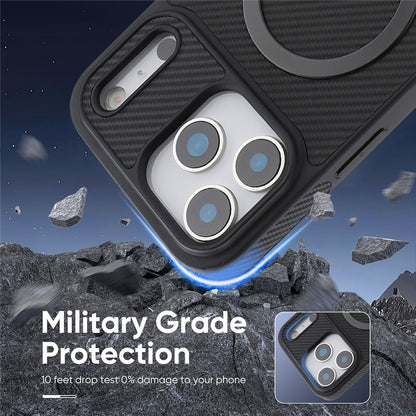 MagSafe-hoesje voor Apple iPhone 17 Pro, OEM, Carbon Metal Ring, Zwart