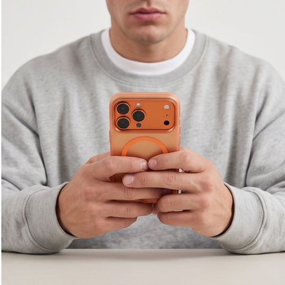 Coque MagSafe pour Apple iPhone 18 Pro Max / 17 Pro Max, Tech-Protect, MagZero, Orange Mat