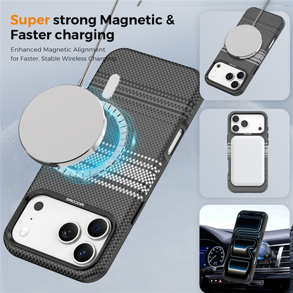 Coque MagSafe pour Apple iPhone 17 Pro, OEM, Gradient Rainbow, Noire