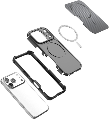 MagSafe-Hülle für Apple iPhone 18 Pro / 17 Pro, OEM, Carbon- und Eckenschutz, Schwarz