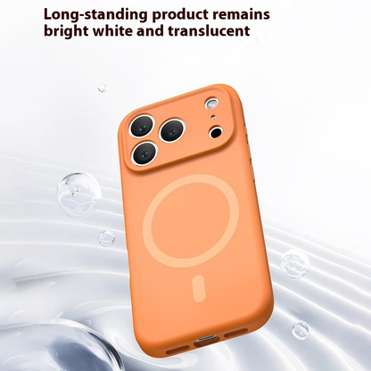 MagSafe-hoesje voor Apple iPhone 17 Pro Max, OEM, vloeibaar siliconen, oranje