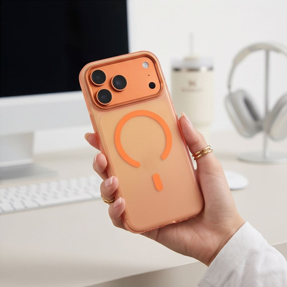 Coque MagSafe pour Apple iPhone 18 Pro Max / 17 Pro Max, Tech-Protect, MagZero, Orange Mat