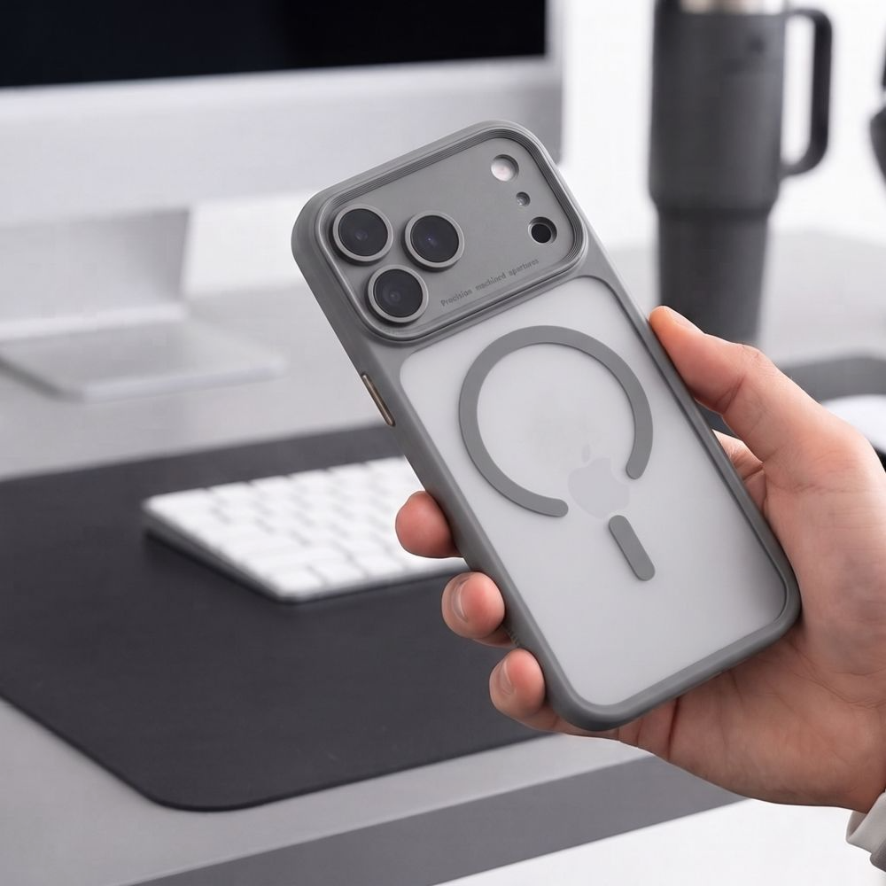 MagSafe-hoesje voor Apple iPhone 18 Pro Max / 17 Pro Max, Tech-Protect, MagPeak CC, matgrijs
