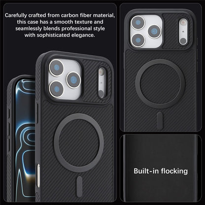 MagSafe-hoesje voor Apple iPhone 17 Pro, OEM, Carbon Metal Ring, Zwart
