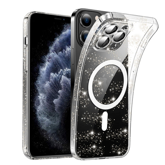 Coque MagSafe pour Apple iPhone 11 Pro, Techsuit, SparkleSkin, Transparente
