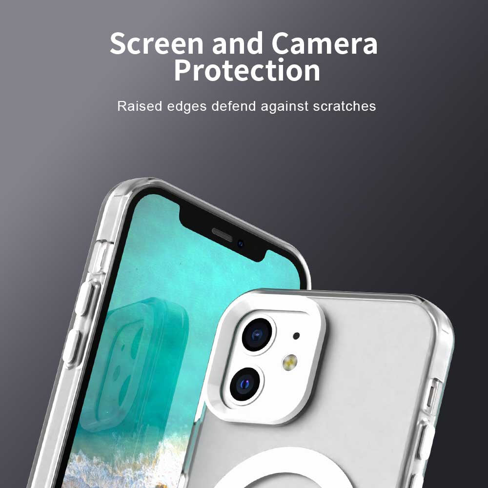 Coque MagSafe pour Apple iPhone 12 / 12 Pro, Techsuit, CandyCase, Blanche