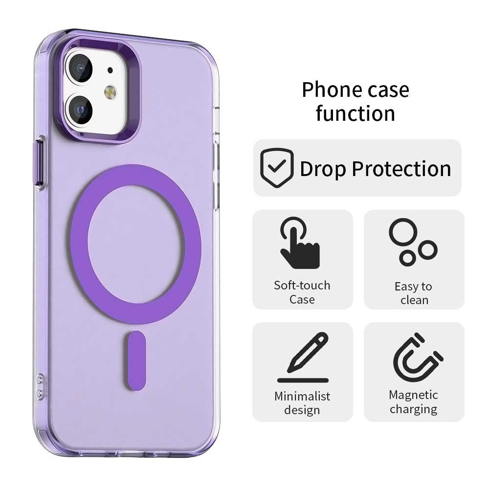 Coque MagSafe pour Apple iPhone 12 / 12 Pro, Techsuit, CandyCase, Violet