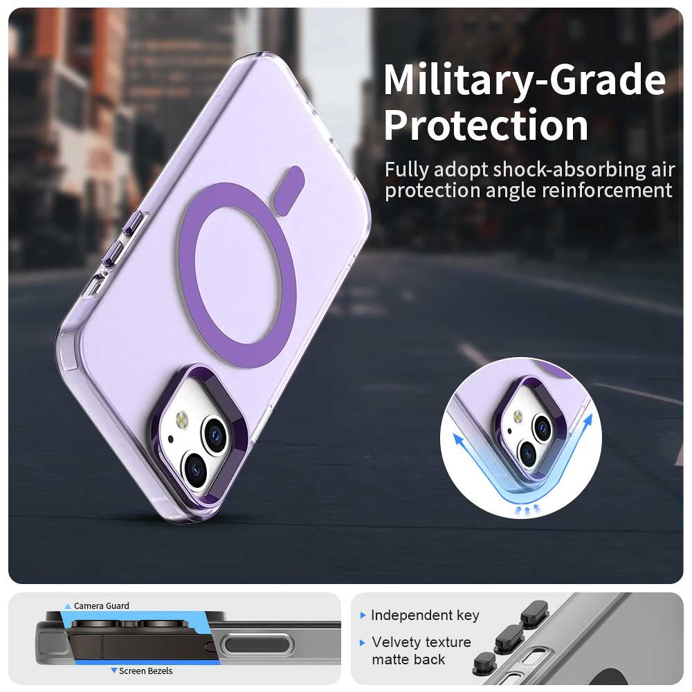 Coque MagSafe pour Apple iPhone 12 / 12 Pro, Techsuit, CandyCase, Violet