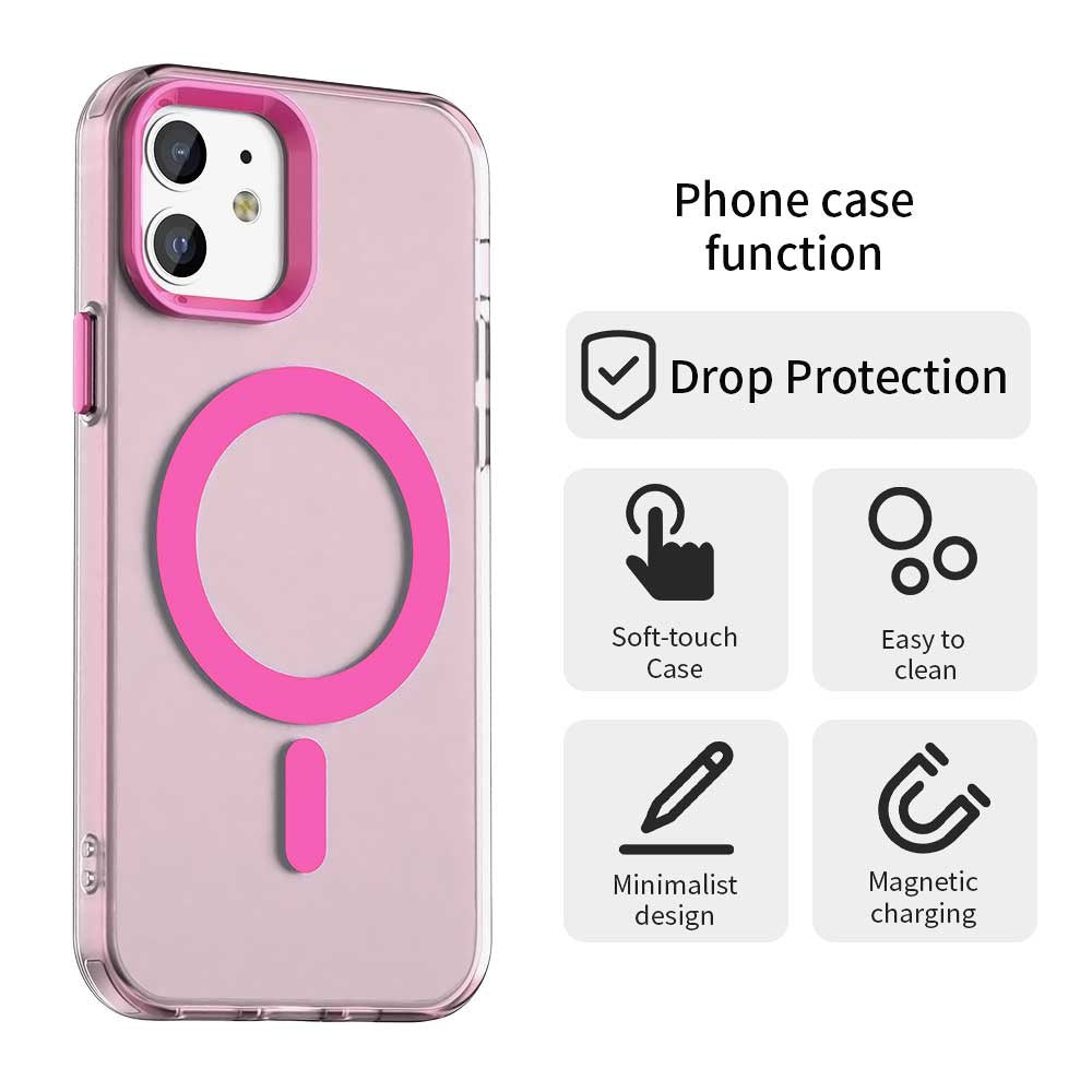 Coque MagSafe pour Apple iPhone 12 / 12 Pro, Techsuit, CandyCase, Rose