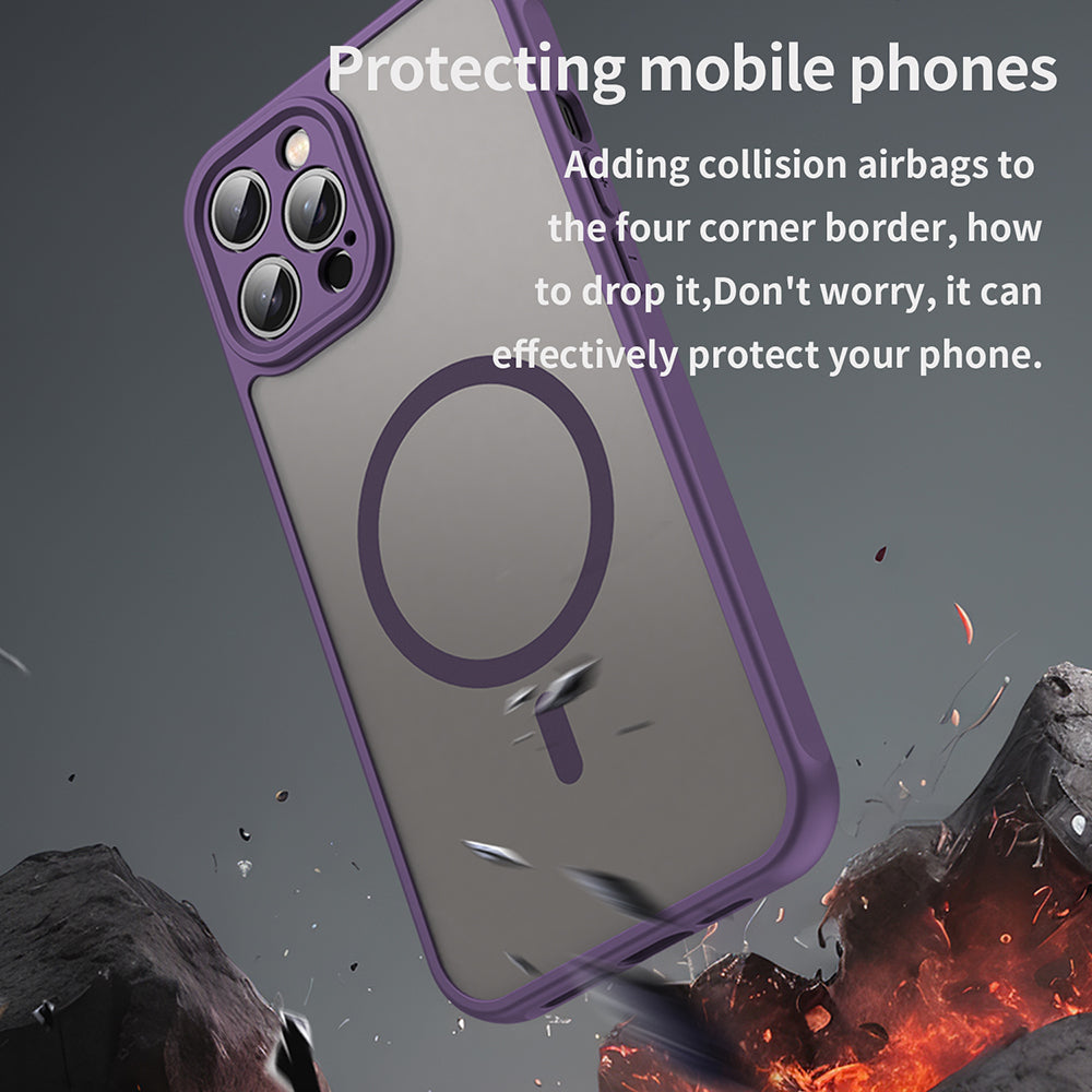 Coque MagSafe pour Apple iPhone 12 Pro Max, Techsuit, HaloFrost II, Violet