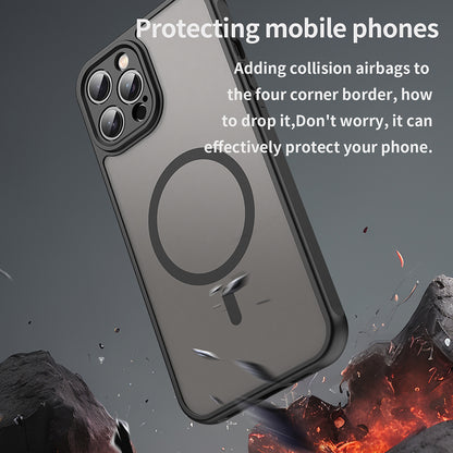 MagSafe-Hülle für Apple iPhone 12 Pro Max, Techsuit, HaloFrost II, Schwarz
