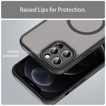 MagSafe-Hülle für Apple iPhone 12 Pro Max, Techsuit, HaloFrost II, Schwarz