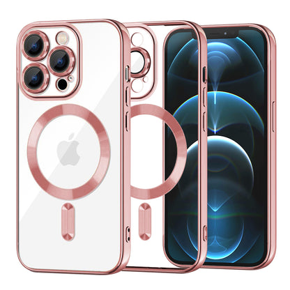 MagSafe-hoes voor Apple iPhone 12 Pro Max, Techsuit, Luxury Crystal, Roze