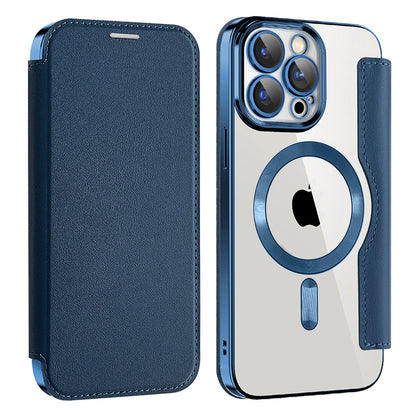 MagSafe-hoes voor Apple iPhone 12 Pro Max, Techsuit, SmartMag Book, Blauw