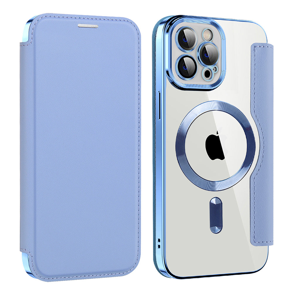 MagSafe-hoes voor Apple iPhone 12 Pro Max, Techsuit, SmartMag Book, Blauw