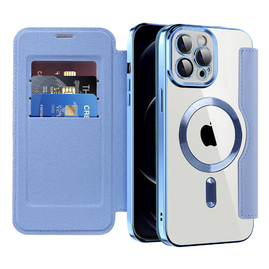MagSafe-hoes voor Apple iPhone 12 Pro Max, Techsuit, SmartMag Book, Blauw
