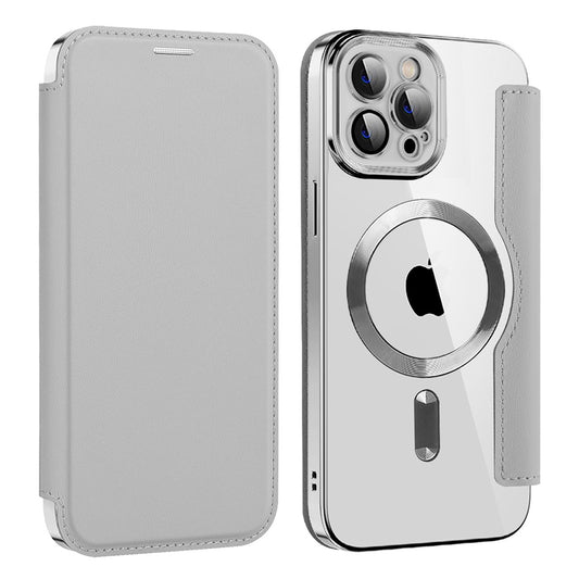 MagSafe-hoes voor Apple iPhone 12 Pro Max, Techsuit, SmartMag Book, Grijs
