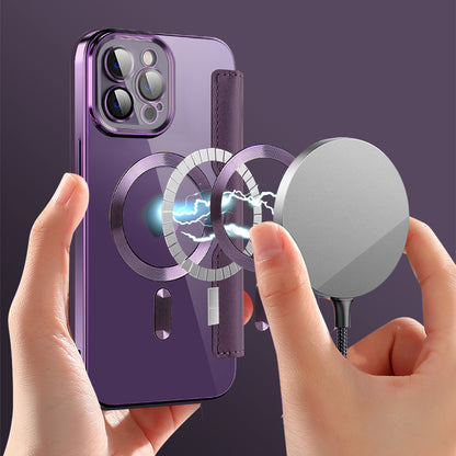 Coque MagSafe pour Apple iPhone 12 Pro Max, Techsuit, SmartMag Book, Violet