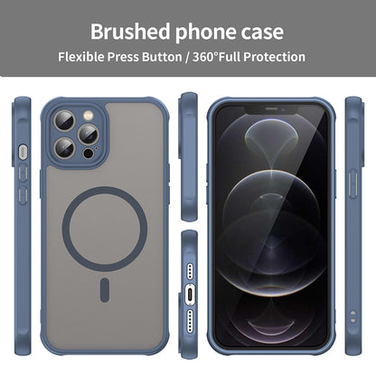 Coque MagSafe pour Apple iPhone 12 Pro, Techsuit, HaloFrost II, Bleu marine