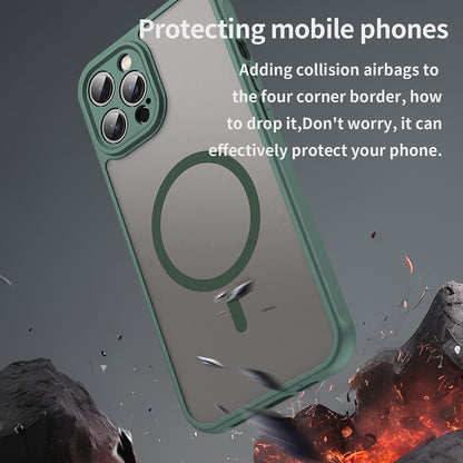 MagSafe Case for Apple iPhone 12 Pro, Techsuit, HaloFrost II, Green