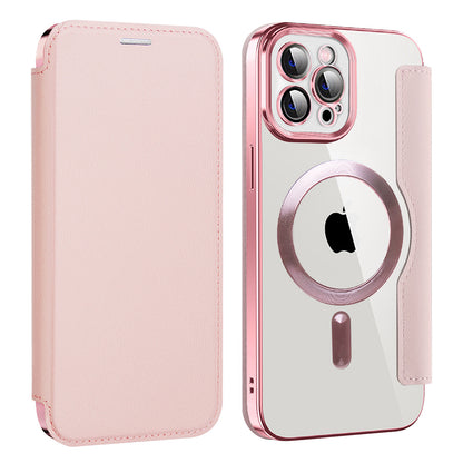 MagSafe-hoes voor Apple iPhone 12 Pro, Techsuit, SmartMag Book, Roze