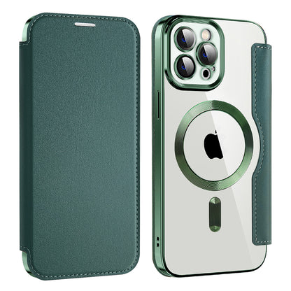 MagSafe-hoes voor Apple iPhone 12 Pro, Techsuit, SmartMag Book, Groen