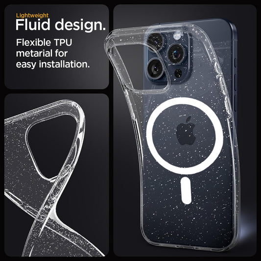 MagSafe-hoesje voor Apple iPhone 12 Pro, Techsuit, SparkleSkin, Transparant