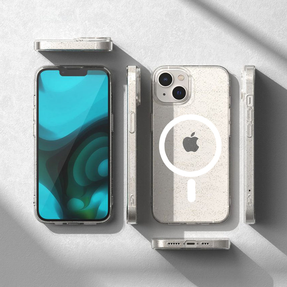 Coque MagSafe pour Apple iPhone 12 Pro, Techsuit, SparkleSkin, Transparente