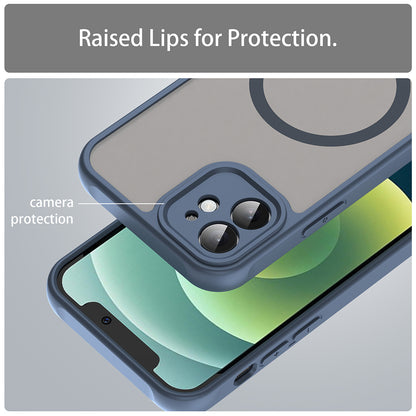 Coque MagSafe pour Apple iPhone 12, Techsuit, HaloFrost II, Bleu marine