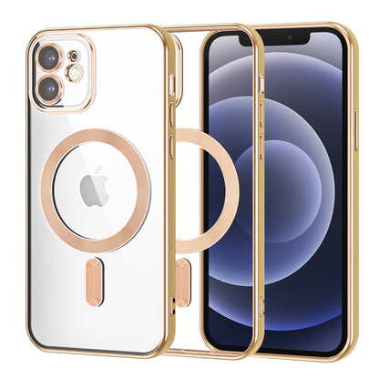 Coque MagSafe pour Apple iPhone 12, Techsuit, Luxury Crystal, Dorée