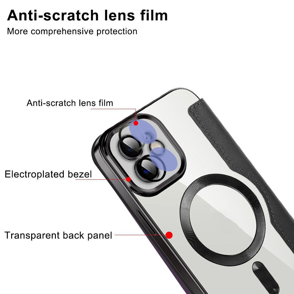 MagSafe-hoes voor Apple iPhone 12, Techsuit, SmartMag Book, Blauw