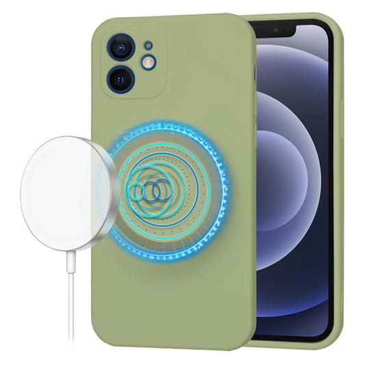 Coque MagSafe pour Apple iPhone 12, Techsuit, SoftFlex, Matcha