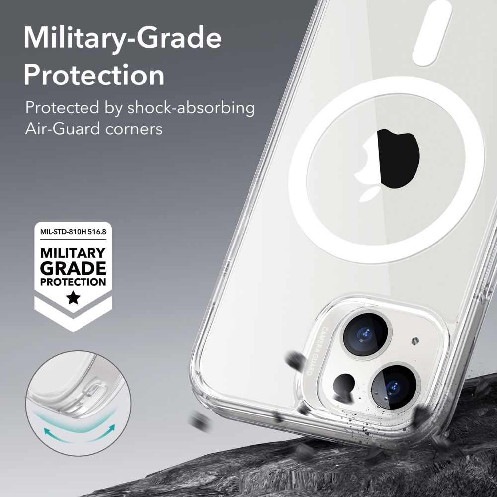 Coque MagSafe pour Apple iPhone 14 / 13, ESR, Classic Hybrid, Transparente