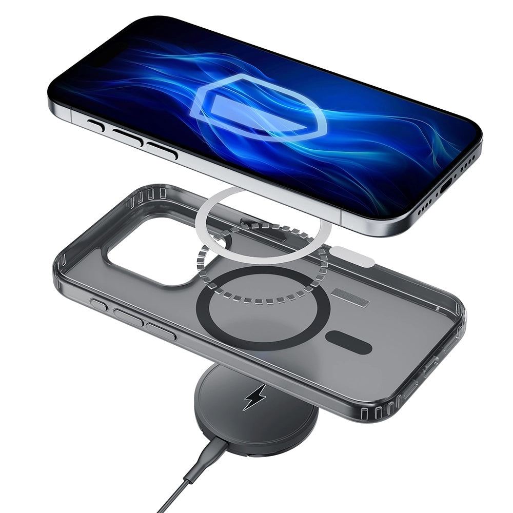 Coque MagSafe pour Apple iPhone 13 Pro Max, 3MK, Frosty MagCase, Noir Satiné