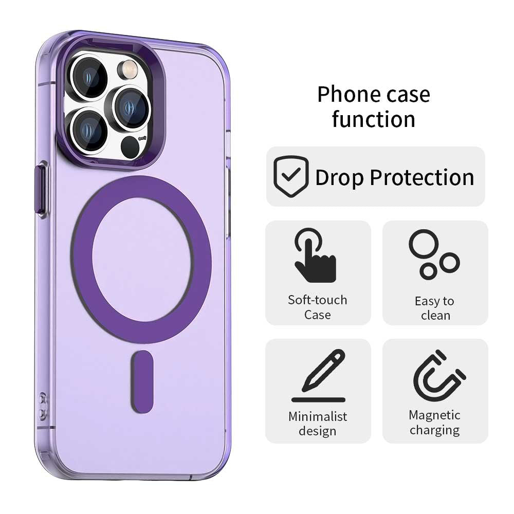 Coque MagSafe pour Apple iPhone 13 Pro Max, Techsuit, CandyCase, Violet