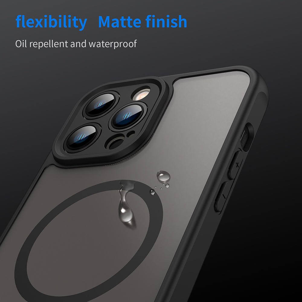 MagSafe-hoesje voor Apple iPhone 13 Pro Max, Techsuit, HaloFrost II, Zwart