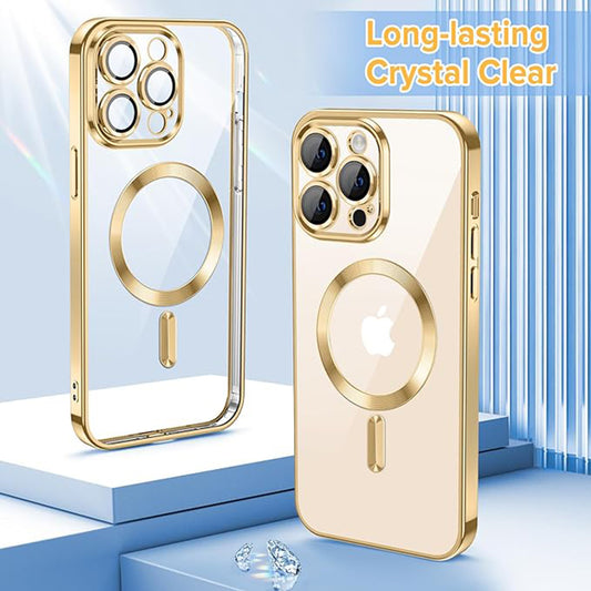 MagSafe-Hülle für Apple iPhone 13 Pro Max, Techsuit, Luxury Crystal, Gold