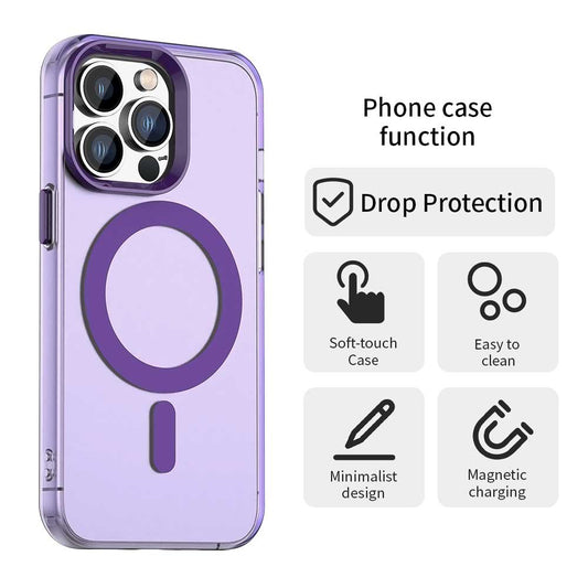 Coque MagSafe pour Apple iPhone 13 Pro, Techsuit, CandyCase, Violet