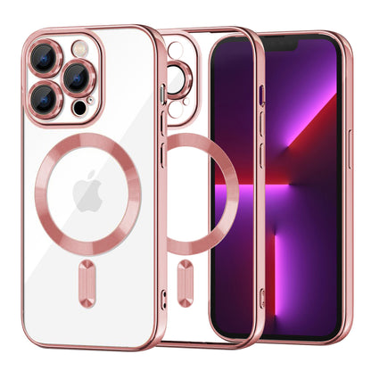 MagSafe-Hülle für Apple iPhone 13 Pro, Techsuit, Luxury Crystal, Rosa