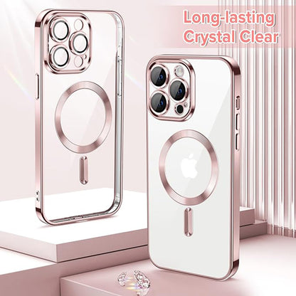 MagSafe-Hülle für Apple iPhone 13 Pro, Techsuit, Luxury Crystal, Rosa