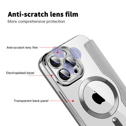 Coque MagSafe pour Apple iPhone 13 Pro, Techsuit, SmartMag Book, Gris