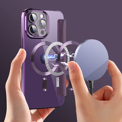 Coque MagSafe pour Apple iPhone 13 Pro, Techsuit, SmartMag Book, Violet