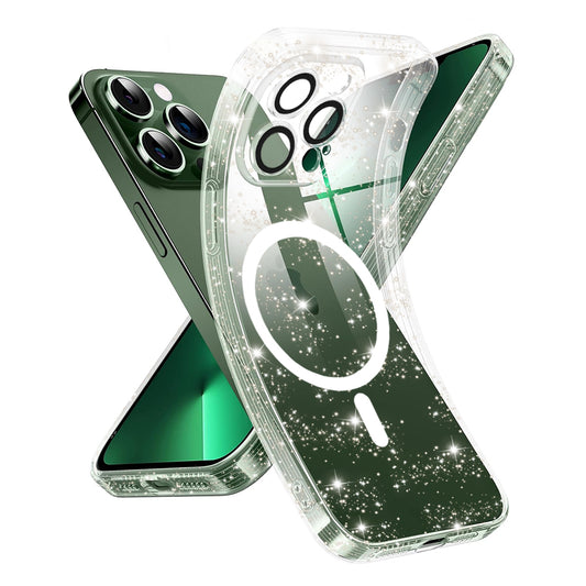 Coque MagSafe pour Apple iPhone 13 Pro, Techsuit, SparkleSkin, Transparente