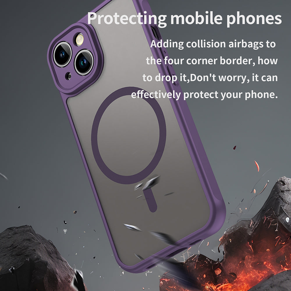 Coque MagSafe pour Apple iPhone 13, Techsuit, HaloFrost II, Violet