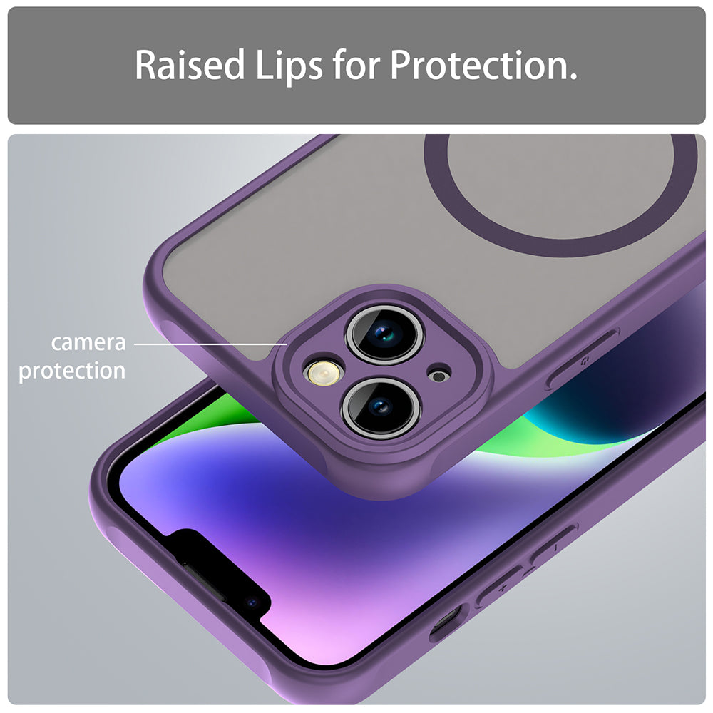 Coque MagSafe pour Apple iPhone 13, Techsuit, HaloFrost II, Violet