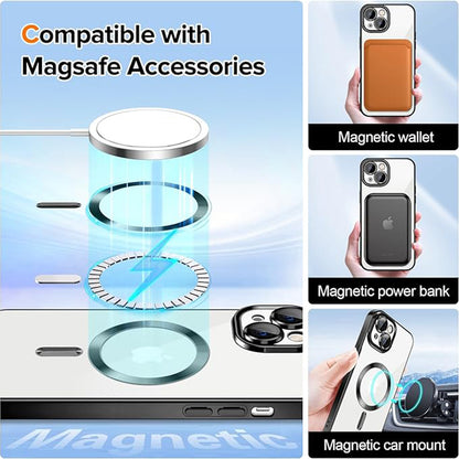 MagSafe-Hülle für Apple iPhone 13, Techsuit, Luxury Crystal, Schwarz