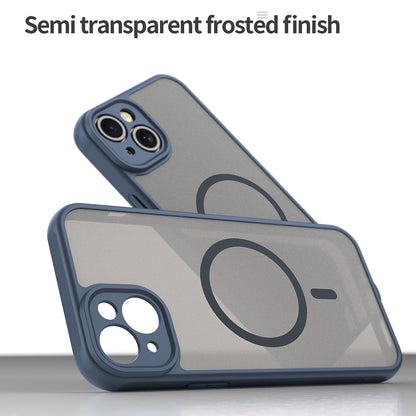 Coque MagSafe pour Apple iPhone 14 Plus, Techsuit, HaloFrost II, Bleu marine