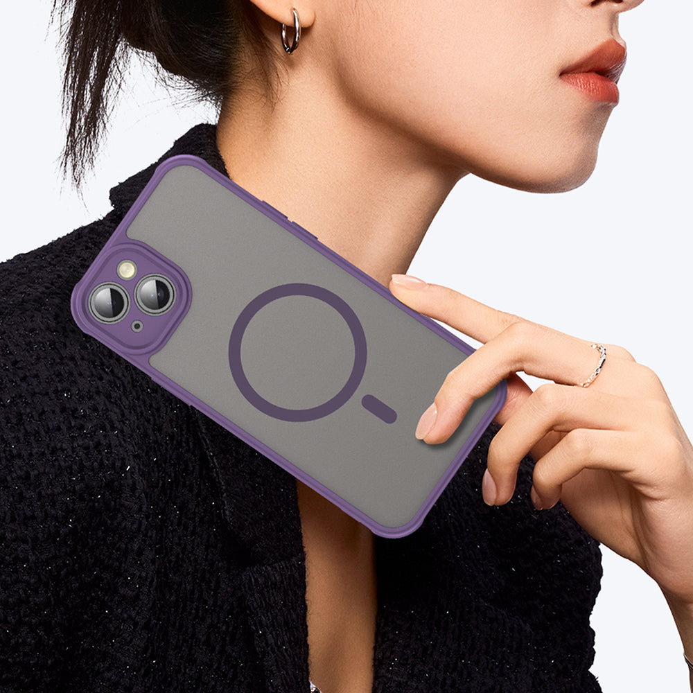 Coque MagSafe pour Apple iPhone 14 Plus, Techsuit, HaloFrost II, Violet
